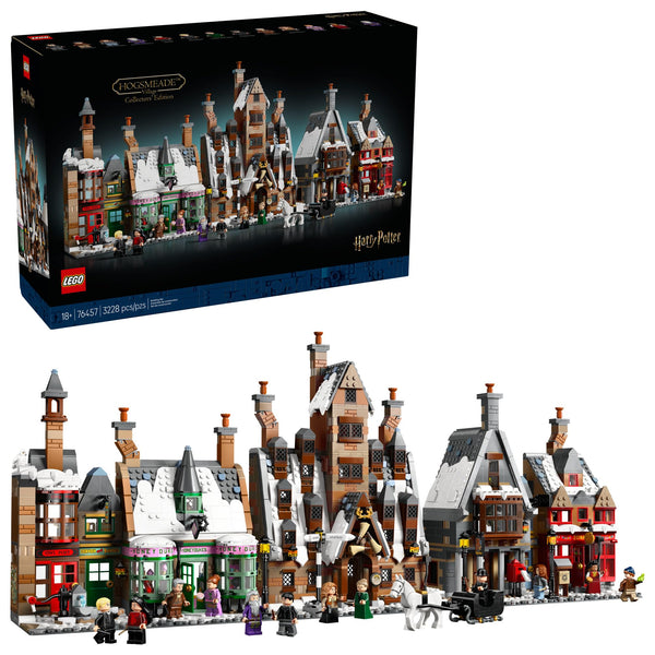 LEGO Harry Potter Hogsmeade Village – Collectors' Edition Building Set for Adults, Ages 18+ - Craft 7 Iconic Buildings - Kit Includes 12 Minifigures - Gift Idea for Birthdays and Fans - 76457