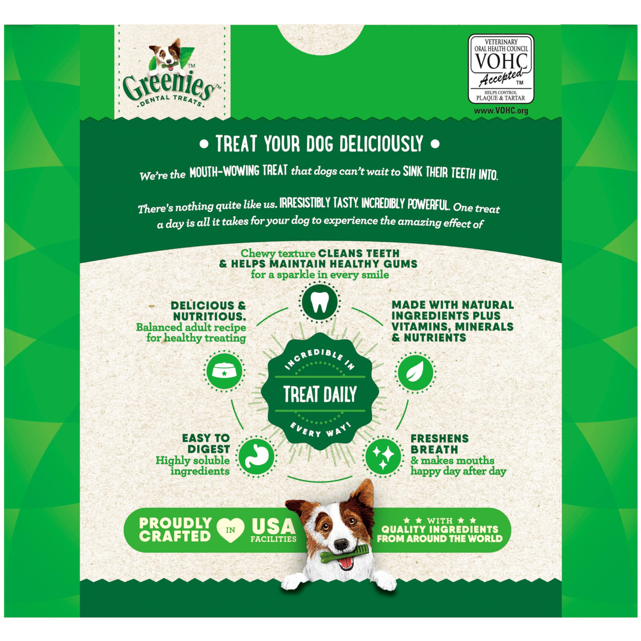 Greenies Veterinarian-Recommended Adult Natural Dental Dog Treats Regular Size, Dog Dental Chews, Original Flavor, 36 oz. Pack, 36 Count