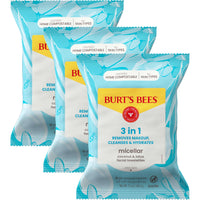 Thumbnail for Burt's Bees Coconut & Lotus Face Wipes, for All Skin Types, Micellar Makeup Remover & Facial Cleansing Towelettes, 30 Ct. (3-Pack)
