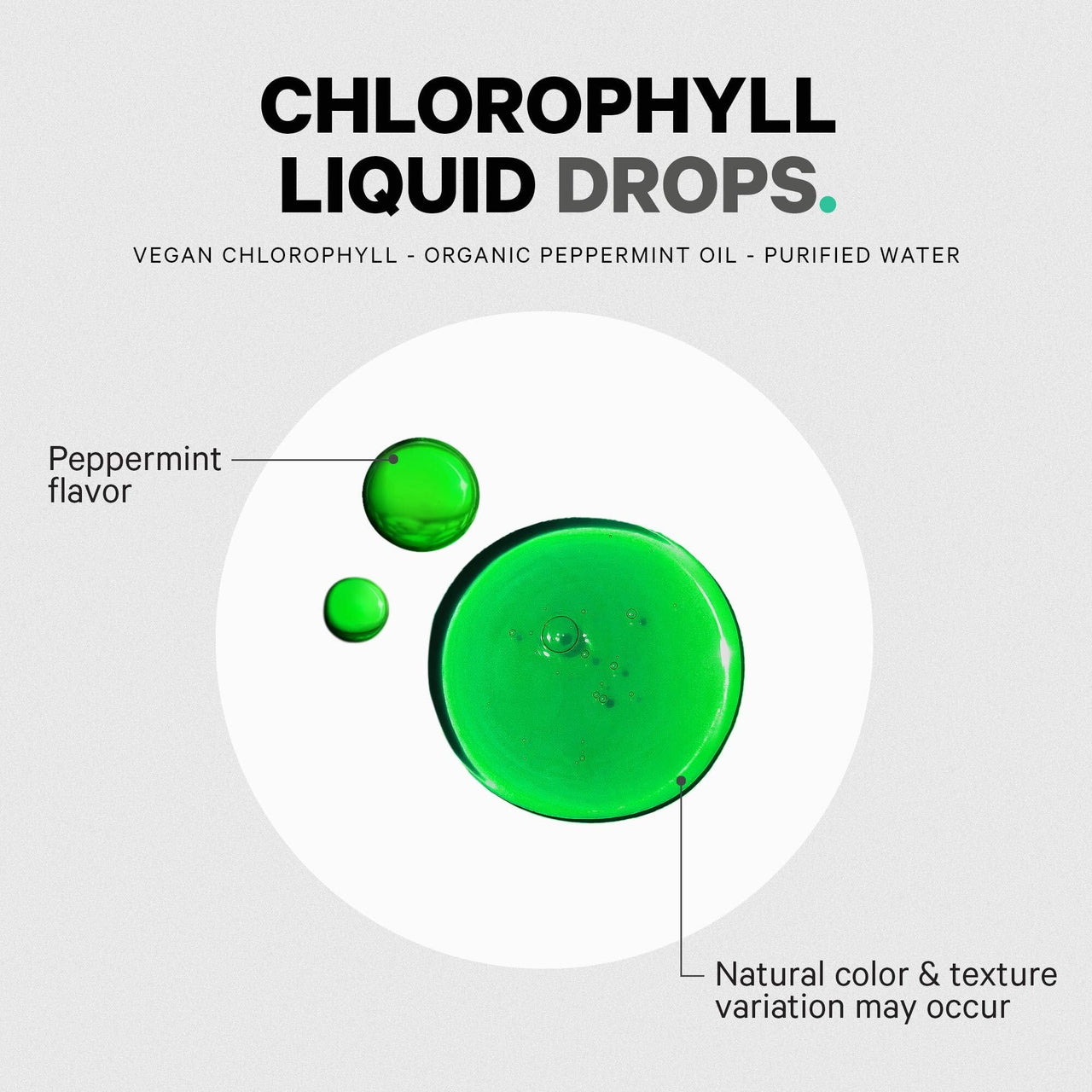 Codeage Chlorophyll Liquid Drops Supplement - Vegan Chlorophyll 50 mg per Serving, Organic Peppermint Flavor Clorofila Drink - Non-GMO, Gluten-Free, Vegan - 2 fl oz