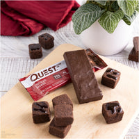 Thumbnail for Quest Nutrition Chocolate Brownie Protein Bar, 20g Protein, 1g Sugar, 4g Net Carb, Gluten Free, Gluten Free, 12 Count