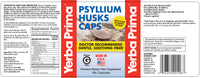 Thumbnail for Yerba Prima Psyllium Husks Caps Dietary Fiber 625 mg, 180 Capsules - Colon Cleansing Supplement - Gut Health - Non-GMO Gluten Free