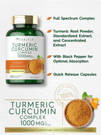 Thumbnail for Carlyle Turmeric Curcumin with Black Pepper | 180 Capsules | Turmeric Complex Supplement | Non-GMO, Gluten Free