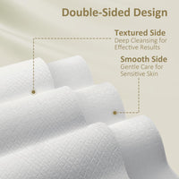 Thumbnail for Ourmed Life Face Towels, Disposable Biodegradable Facial Towels for Sensitive Skin, Lint- free Face Wipes for Washing Face, Skincare and Makeup Remover, Dry Wipes, 10