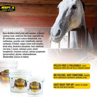 Thumbnail for Adeptus Nutrition Augment Hoof, Granular Low Carb Horse Nutrition Support Supplement with Biotin, Amino Acids, Omega 3, 6 Fatty Acids, Chelated Minerals, Prebiotic Yeast Base, 11lbs
