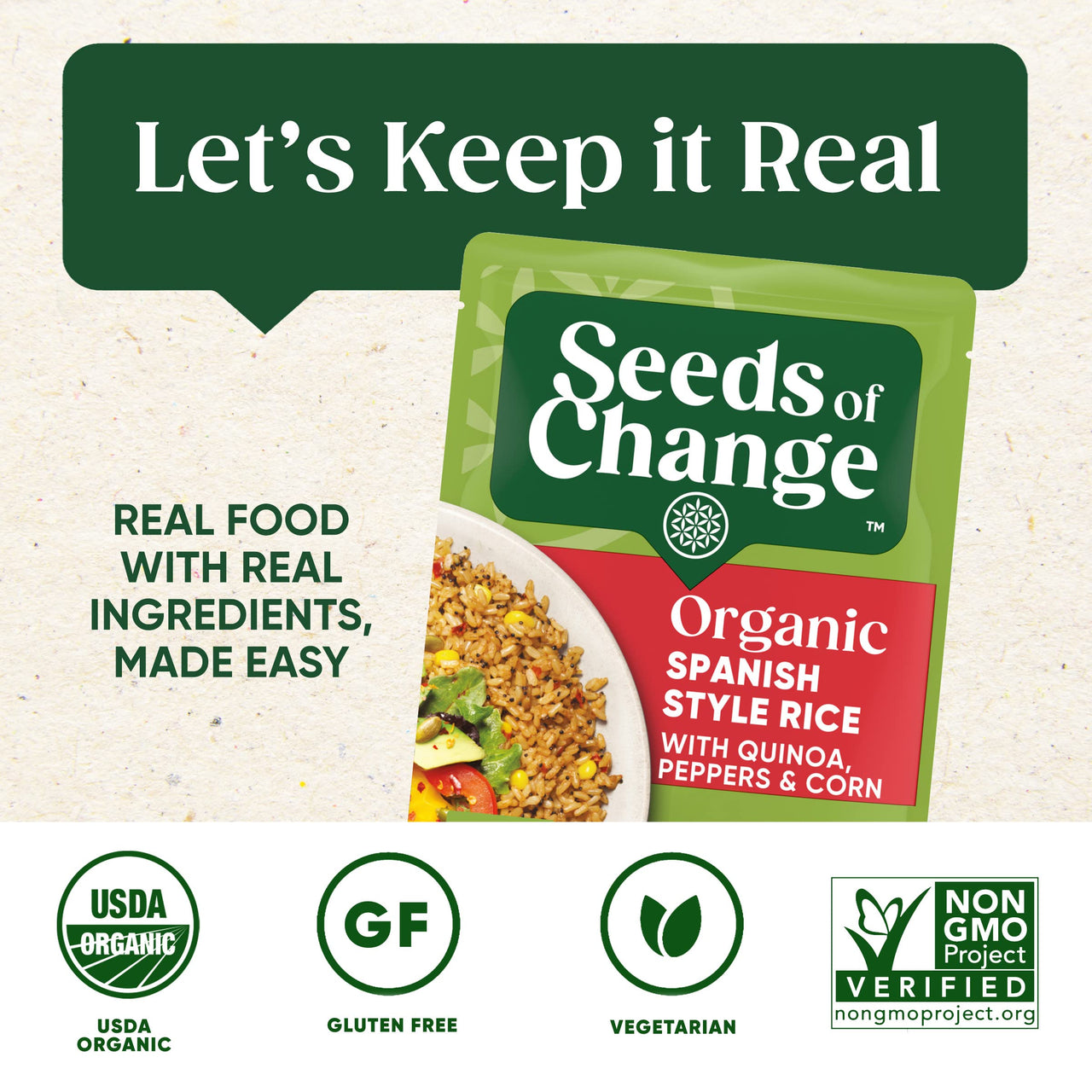 SEEDS OF CHANGE Organic Spanish Style Rice, 8.5oz