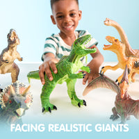 Thumbnail for JOYIN Big Dinosaur Toys for Toddlers, 6 Piece Large Soft Dinosaur Figures with an Educational Book, Jumbo Realistic Toys for Boys and Girls Gift, Birthday Easter Gifts for Kids Ages 1 2 3 4 5