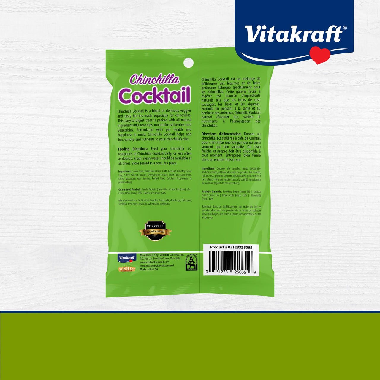 Vitakraft Cocktail Mixed Fruit Chinchilla Treat, 4.5 oz