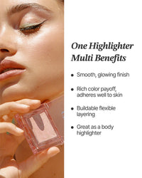 Thumbnail for Glint Marble Highlighter (Solei Moon, 0.08oz) - Korean Makeup. Inspired Baked for Smooth, Radiant Glow, Long-Lasting Wear. Enriched with Micro Pearl Particles