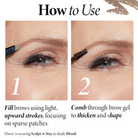 Thumbnail for LAURA GELLER NEW YORK Sculpt-n-Stay Waterproof Brow Pencil & Gel- Blonde