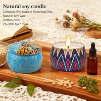 Thumbnail for Candle Gift Set for Women, 4 Pack Long Lasting Lavender Scented Soy Candles, Aromatherapy Candles for Home Relaxation, Ideal Gift for Birthday, Thanksgiving, Mother's Day, Valentine's Day