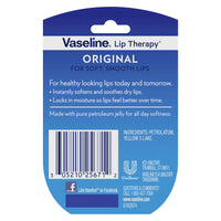 Thumbnail for Vaseline Lip Therapy 6-Pack – Mini Lip Balm, Travel-Size Petroleum Jelly Moisturizer for Dry Lips, 0.25 Oz Each