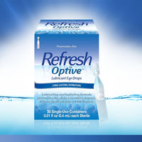Thumbnail for Refresh Optive Lubricant Eye Drops For Dry Eyes, Preservative-Free, 0.01 Fl Oz Single-Use Containers, 30 Count