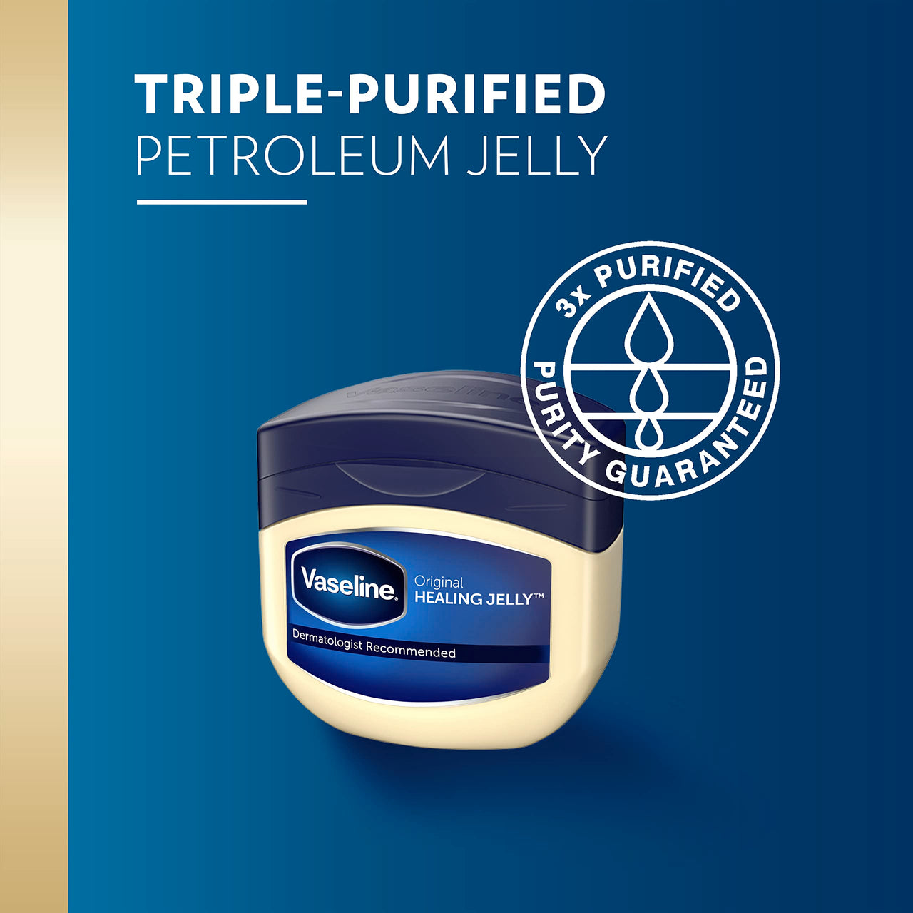 Vaseline Petroleum Jelly Original Provides Dry Skin Relief And Protects Minor Cuts Dermatologist Recommended And Locks In Moisture, 13 Ounce (Pack of 3)