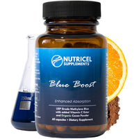 Thumbnail for Nutricel Methylene Blue Capsules - Pharmaceutical Grade Supplement - Trusted Made in America Brand - 12mg (USP Reference Compliant) with Vitamin C Ester Enhanced Absorption - Third Party Tested (60ct)