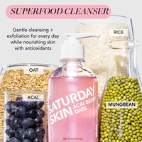 Thumbnail for Saturday Skin Hydrating Gentle Facial Gel Cleanser Makeup Remover Sensitive Skin Face Wash Antioxidant Vitamin Brightening Smoothing | Korean Skin Care CICA Acai Berry Oats