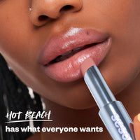 Thumbnail for Kosas Wet Stick Moisturizing Shiny Sheer Lipstick with Ceramides, Hyaluronic acid, Peptides and Mango Butter - Soothes, Softens, and Moisturizes Lips – Hot Beach