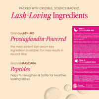 Thumbnail for Grande Cosmetics 2-Step Lash System Set, GrandeLASH-MD & GrandeMASCARA Conditioning Peptide Mascara for Fuller, Healthier, Longer-Looking Lashes
