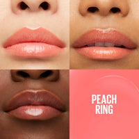 Thumbnail for MAYBELLINE New York Lifter Gloss Hydrating Lip Gloss with Hyaluronic Acid, Peach Ring, Sheer Peach, 1 Count