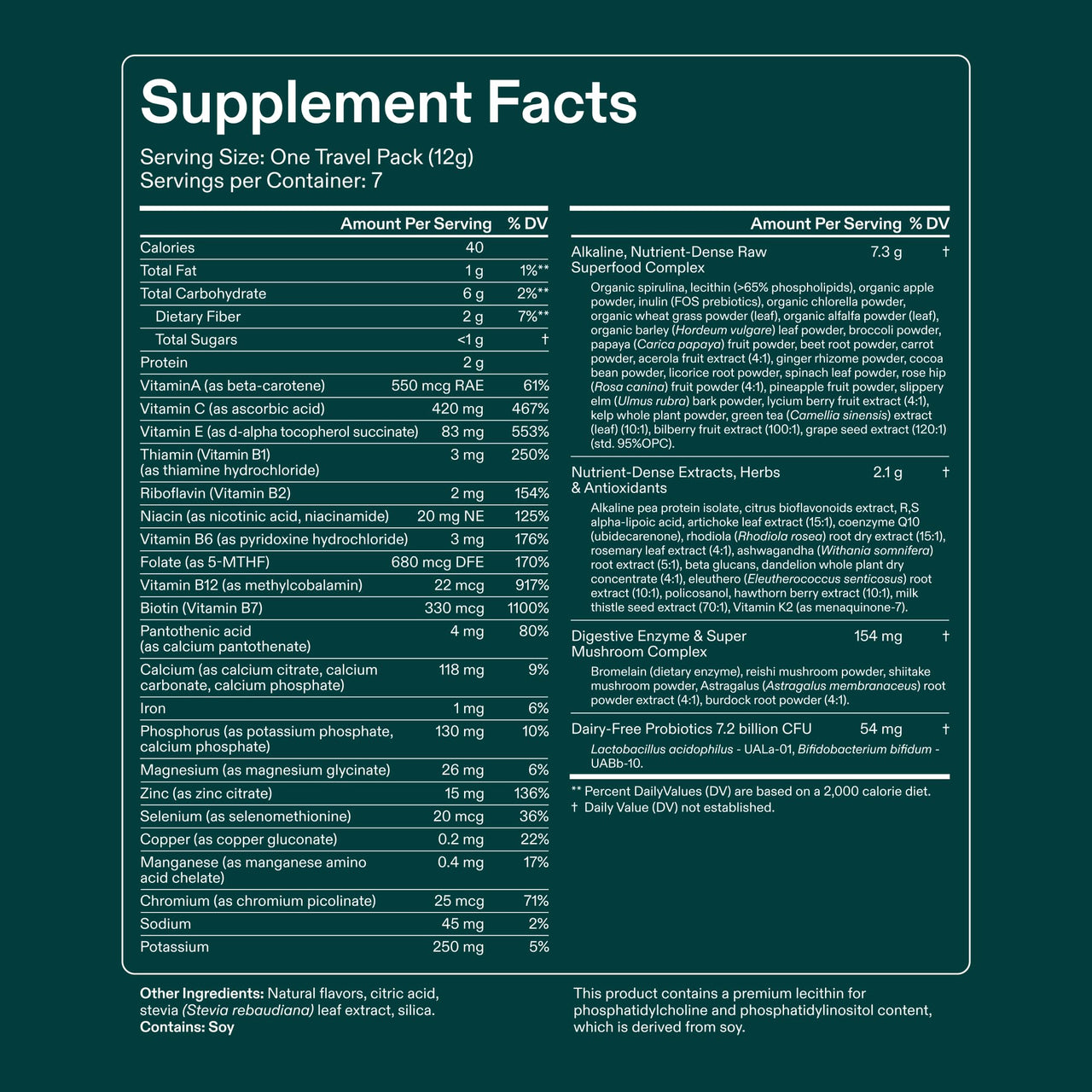 AG1 Next Gen Greens Powder Superfood and Multivitamin, Travel Packs 30 ct