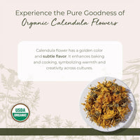 Thumbnail for Starwest Botanicals Organic Dried Calendula Flowers - Natural Loose Leaf Herb for Tea & Culinary Use, Herbal Calendula Petals, Caffeine Free, Certified Kosher, Non-GMO - Bulk 1 lb Bag