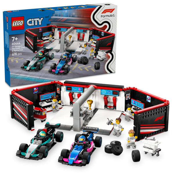 LEGO City F1(R) Mercedes-Benz AMG & Alpine Race Car Garage Toy Toy Birthday Present Block Boys Girls Children 7 Years 8 9 Years Old Elementary School Vehicle Car Mini Car 60444