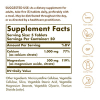 Thumbnail for Solgar Calcium Magnesium Citrate, 250 Tablets - Supports Healthy Bones & Teeth - Musculoskeletal & Nervous System Support - Highly Absorbable - Non-GMO and Vegan - 50 Servings