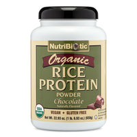 Thumbnail for NutriBiotic Certified Organic Rice Protein Chocolate, 22.9 Oz | Low Carbohydrate Vegan Protein Powder | Raw, Certified Kosher & Keto Friendly | Made Without Chemicals, GMOs & Gluten | Easy to Digest
