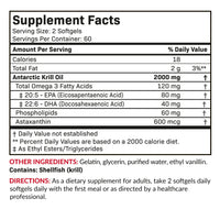 Thumbnail for Futurebiotics Antarctic Krill Oil 2000mg with Astaxanthin, Omega-3s EPA, DHA and Phospholipids - 100% Pure Premium Krill Oil Heavy Metal Tested, Non GMO – 120 Softgels