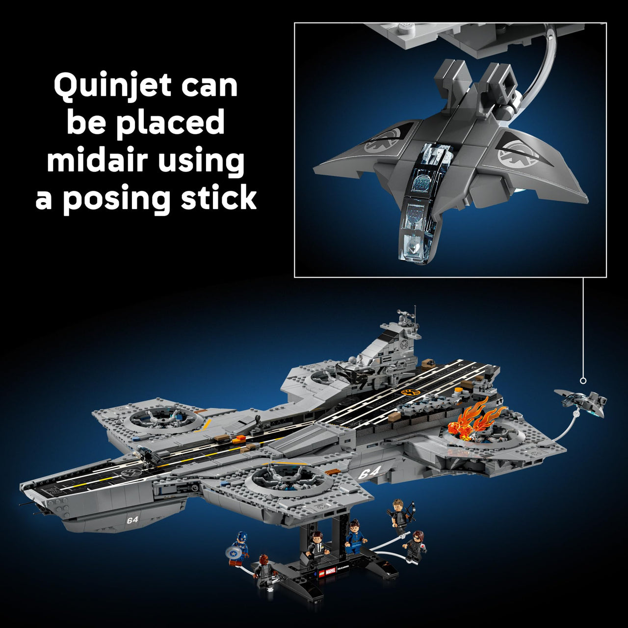 LEGO Marvel S.H.I.E.L.D. Helicarrier - Collectible Building Set for Adults, Ages 18+ - Marvel Bedroom or Home Office Decor - Includes 6 Minifigures - Gift for Men & Women - 76354