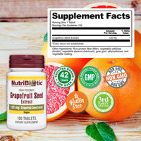 Thumbnail for NutriBiotic – Grapefruit Seed Extract Tablets 125mg, 100 Count | Premium Grade GSE with Bioflavonoids | Potent Immune & Overall Health Support | Easy to Swallow | Vegan, Gluten Free, Non-GMO