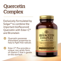 Thumbnail for Solgar Quercetin Complex with Ester-C Plus, 100 Vegetable Capsules - Supports Immune Health, Antioxidant - Gentle on The Stomach Vitamin C - Non-GMO, Vegan, Gluten/Dairy Free - 50 Servings