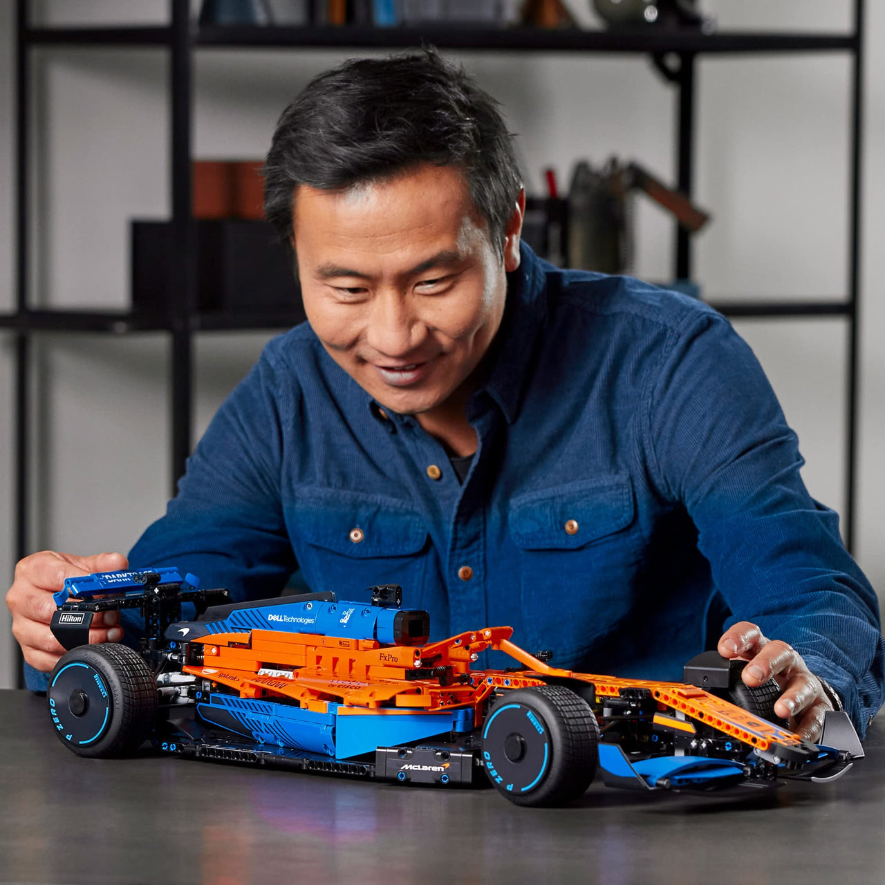 LEGO 42141 Technic McLaren Formula 1 2022 Replica Race Car Model Building Kit, F1 Motor Sport Set Birthday Gift Idea for Adults, Men, Women, Him, Her, Husband, Collectible Home Decor