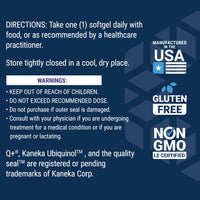 Thumbnail for Life Extension Super Ubiquinol CoQ10 with PQQ, coenzyme Q10, pyrroloquinoline Quinone, Heart Health Supplement, Maximum Absorption, 100 mg, Non-GMO, Gluten-Free, 30 softgels