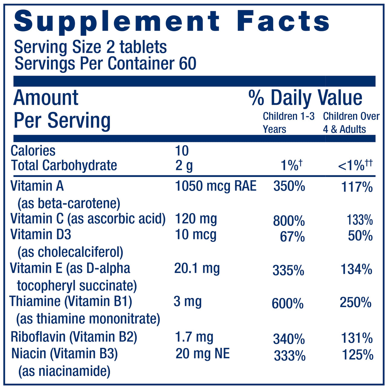 Life Extension Children's Formula Mix™, multivitamin for Kids, 18 Essential Vitamins and Minerals, Berry Flavored with no Added Sucrose, Gluten-Free, Non-GMO, 120 chewable Tablets