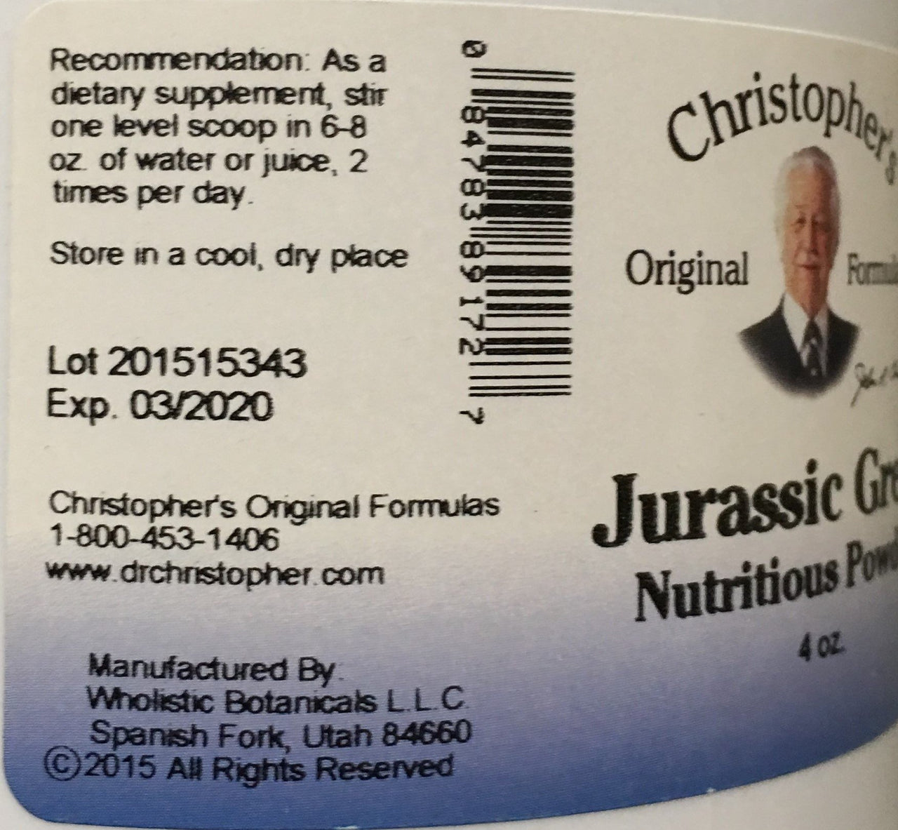 Dr. CHRISTOPHER'S, Nourish Jurassic Green Powder - 4 oz