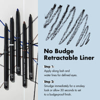 Thumbnail for e.l.f. No Budge Retractable Eyeliner, Creamy, Ultra-Pigmented & Waterproof, Creates Bold & Defined Lines, Vegan & Cruelty-Free, Black