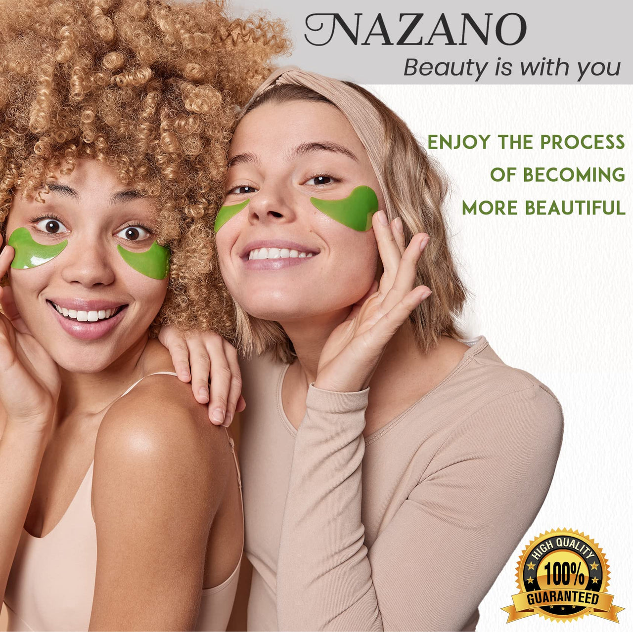 NAZANO Under Eye Patches for Dark Circles and Puffiness - Under Eye Masks Anti-Aging Collagen Hyaluronic Acid, Reduce Dark Circles & Wrinkles Skincare Beauty Products for Self Care (30 Pairs)