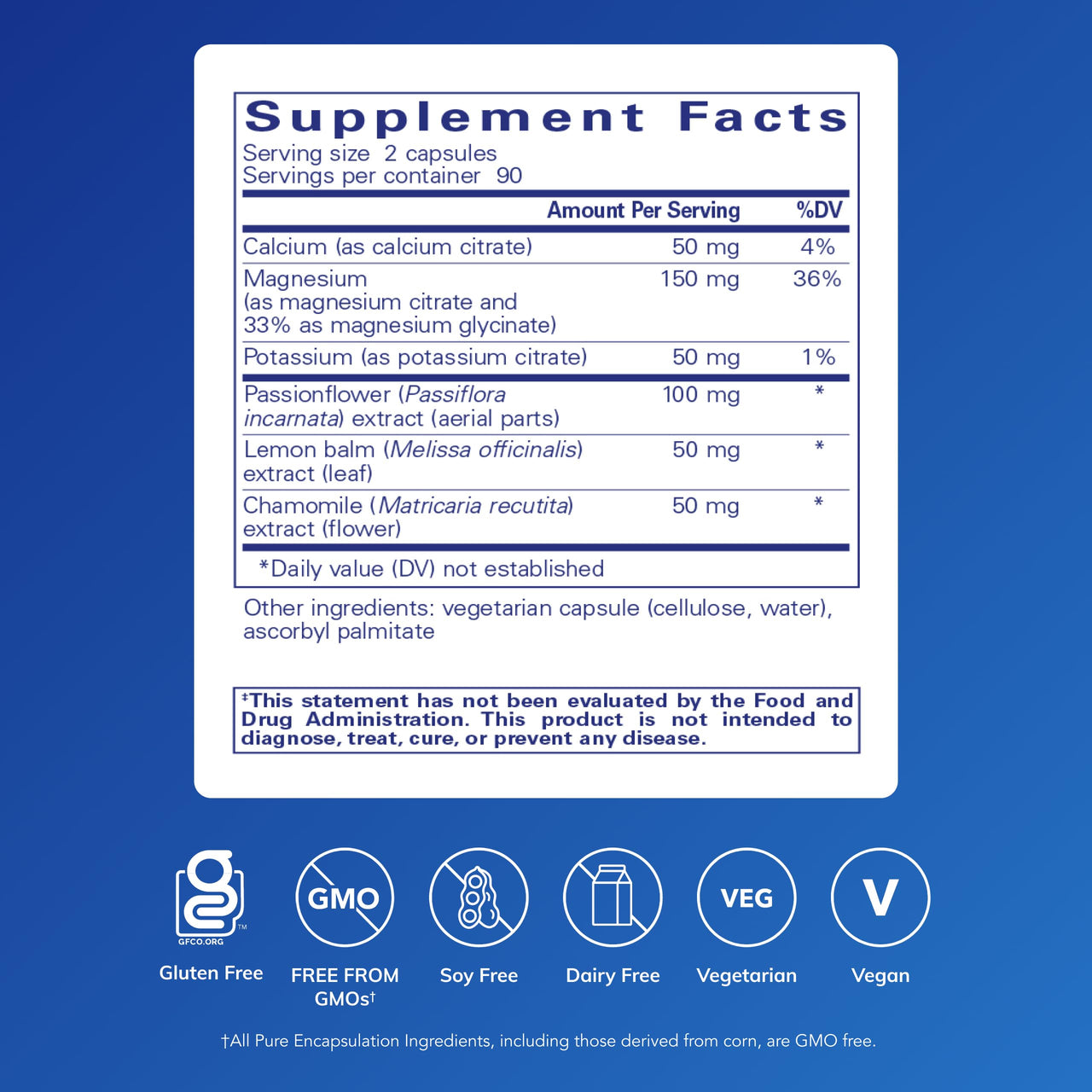 Pure Encapsulations Muscle Cramp/Tension Formula | Hypoallergenic Supplement to Reduce Occasional Muscle Cramps/Tension and Promote Relaxation* | 180 Capsules