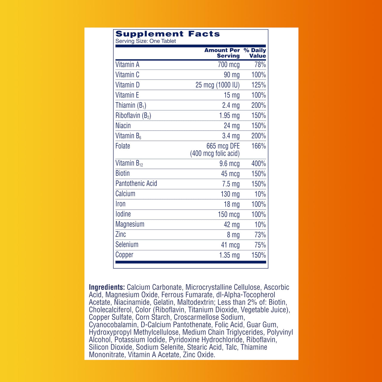 One A Day Women’s Multivitamin with Vitamin A, C, D, E and all 8 B vitamins, Calcium, Vitamins for Women, for Bone Health, Skin Health & Immune Health Support , 200 Count