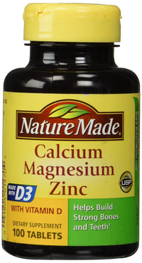 Thumbnail for Nature Made Calcium Magnesium & Zinc Tabs, 100 ct