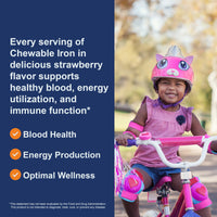 Thumbnail for Carlson - Kid's Chewable Iron, 15 mg, Superior Absorption, Blood Health, Energy Production & Optimal Wellness, Natural Strawberry Flavor, 60 Tablets