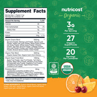 Thumbnail for Nutricost Organic Super Greens (Orange Sunrise Flavored) 20 Stickpacks - Gluten-Free, Non-GMO