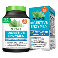 Thumbnail for Zenwise Health Digestive Enzymes with Bromelain & Papaya - Multi Enzymes Digestion Supplement with Probiotics & Prebiotics for Gut Health, Gas & Bloating Relief - Men & Women - 180 Vegetarian Capsules