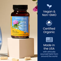 Thumbnail for Herb Pharm Milk Thistle Capsules: USDA Organic for Liver Support | Cleanse & Detoxify Supplement | Milk Thistle Extract for Liver Health | 60 Capsules, 20 Day Supply*