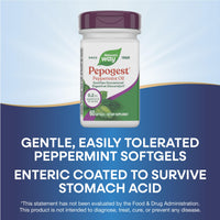 Thumbnail for Nature's Way Pepogest Peppermint Oil, Soothes Occasional Gastrointestinal Discomfort*, Enteric Coated Peppermint Oil Softgels, 60 Softgels (Packaging May Vary)