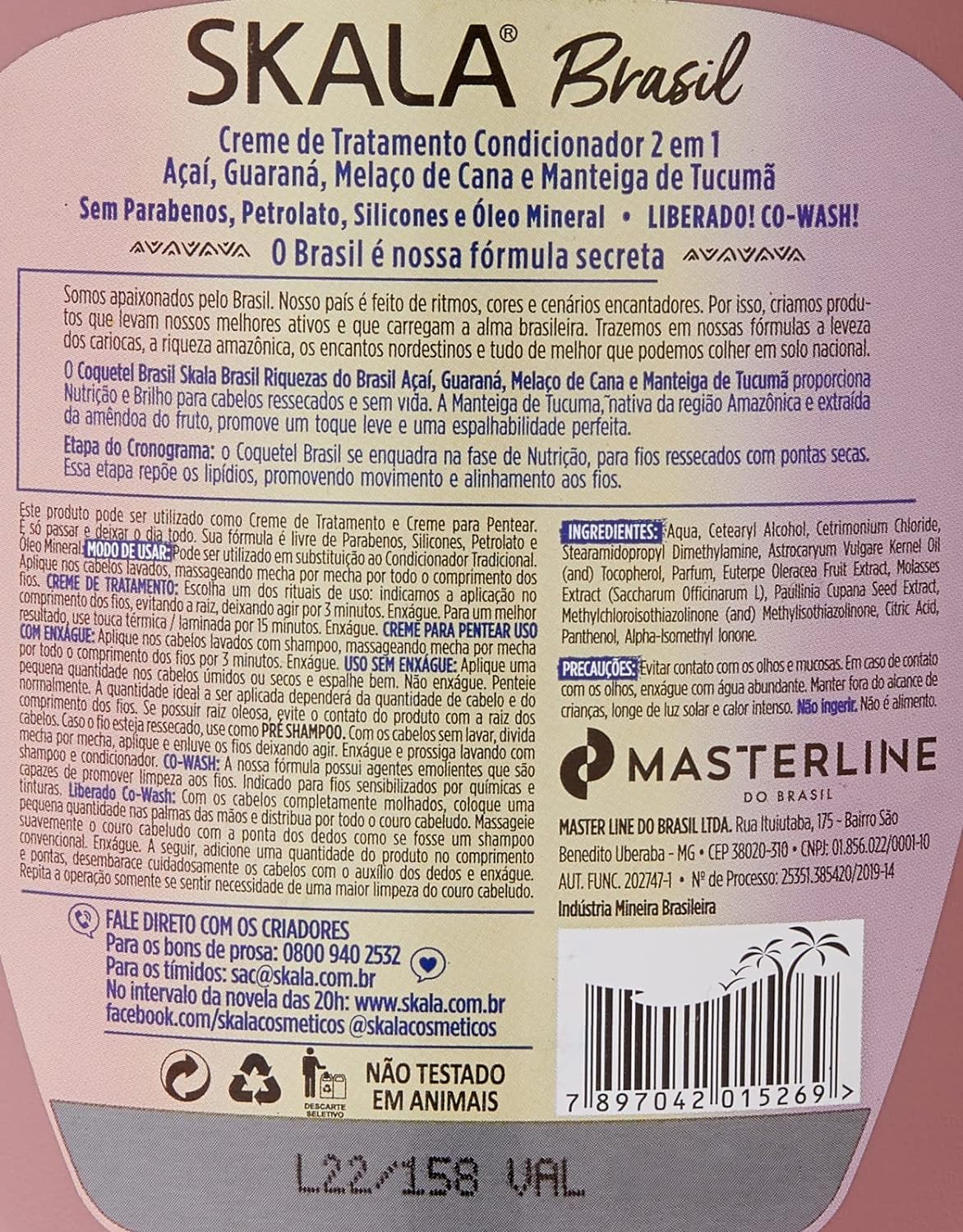 SKALA Hair Treatment Cream 1000G (COQUETEL BRASIL), MIXED, 35.27 Ounce