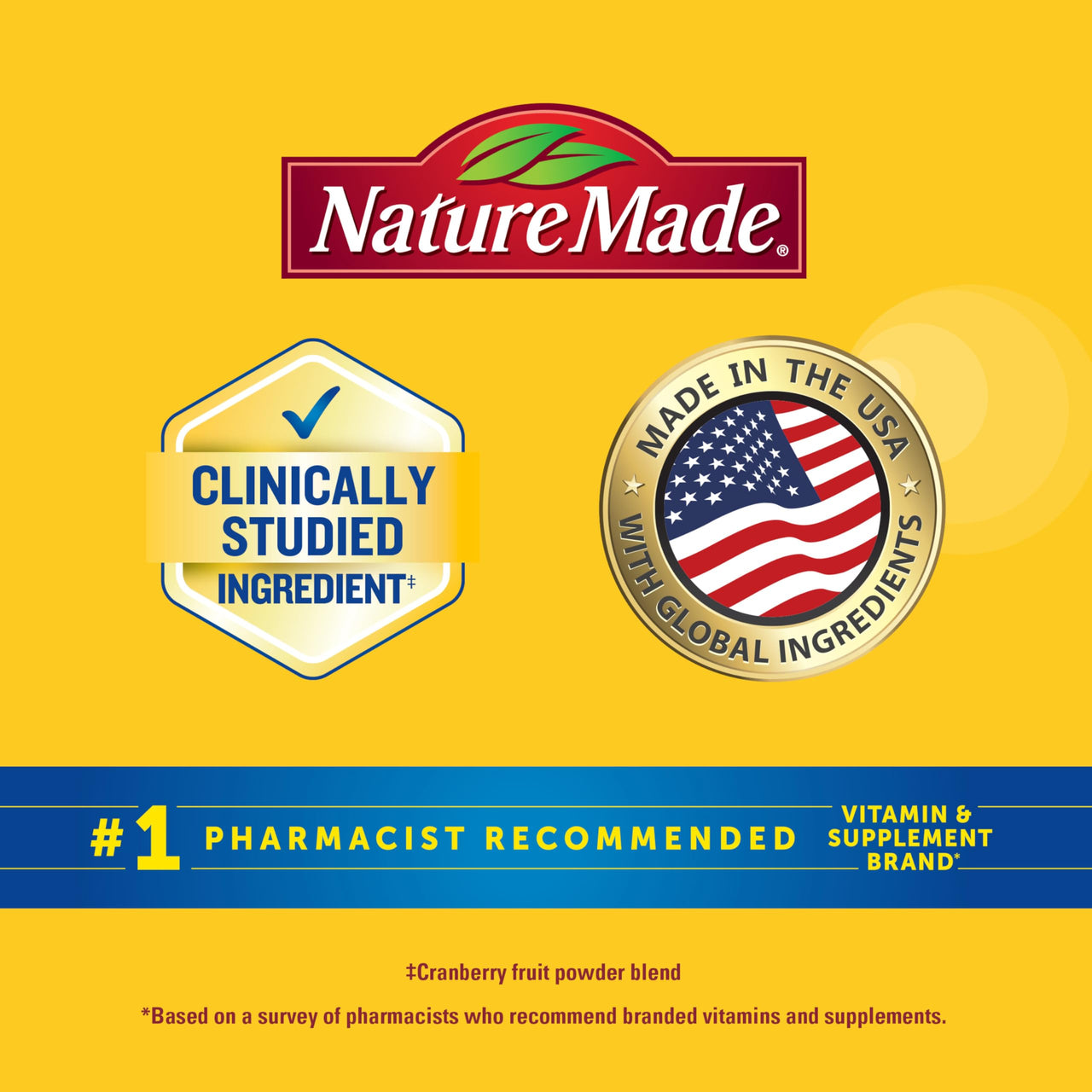 Nature Made Cranberry with Vitamin C Gummies for Adults, Urinary Tract Health for Women and Men, Cranberry Supplement, 50 Gummies, 25 Day Supply