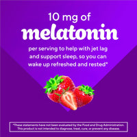 Thumbnail for vitafusion Max Strength 10 mg Melatonin Gummies, Strawberry Flavored, Adult Melatonin Gummy Vitamin Supplement, 100 Count, 50 Day Supply