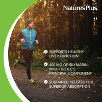 Thumbnail for NaturesPlus Herbal Actives Milk Thistle, Extended Release - 30 Tablets - Non-GMO, Vegetarian, Gluten Free - 30 Servings